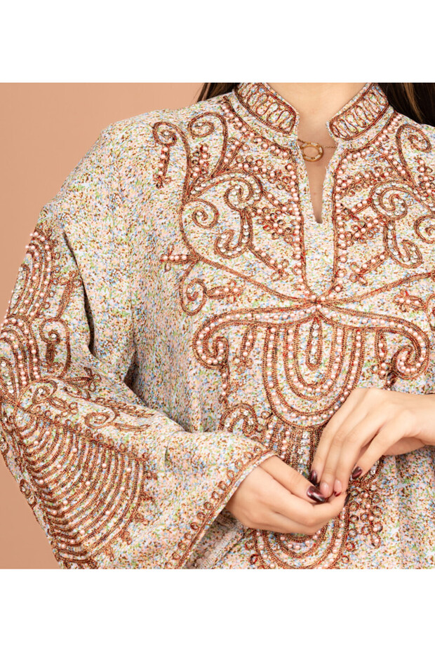 Crystal and Thread Elegance Jalabiya - 2
