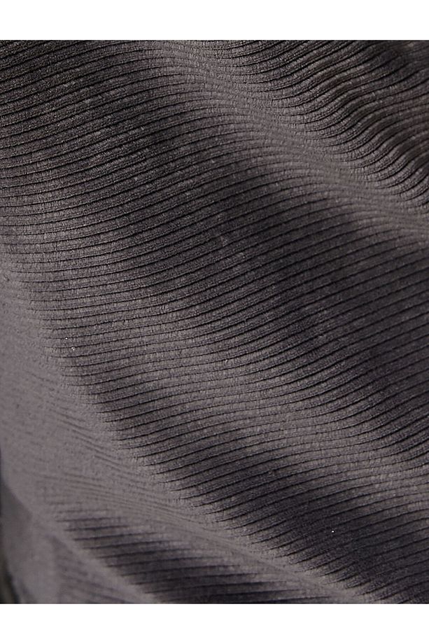 Pijama Altı Kadife Fitilli Beli Bağcıklı Jogger - 6