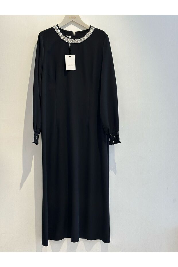 Boncuk İşlemeli Elbise - 1