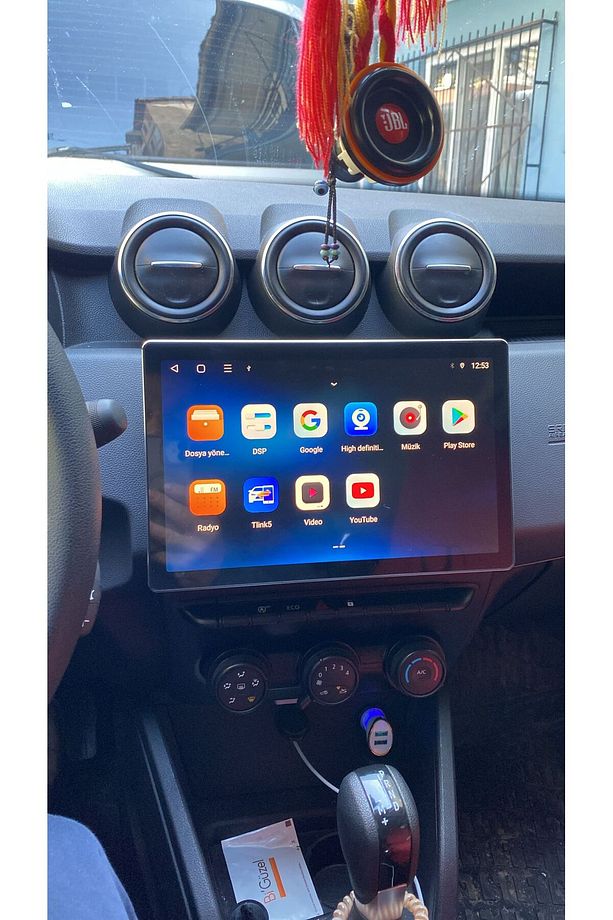 RENAULT DACİA DUSTER 12"  Uyumlu ANDROİD MULTİMEDİA APPLE CARPLAY ANDROİD AUTO TEYP 4-64 - 1