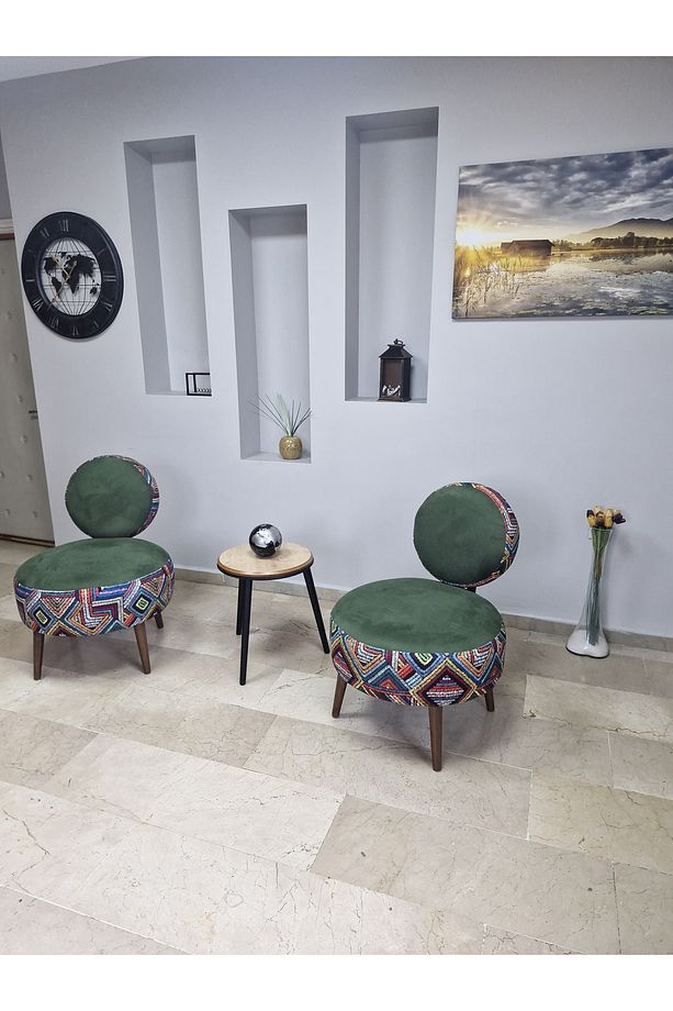 DÜNYA 2 Adet Koltuk Seti Berjer - Bekleme Salonu- Tekli Koltuk - Cafe - Balkon - Ofis Mobilyası - 4