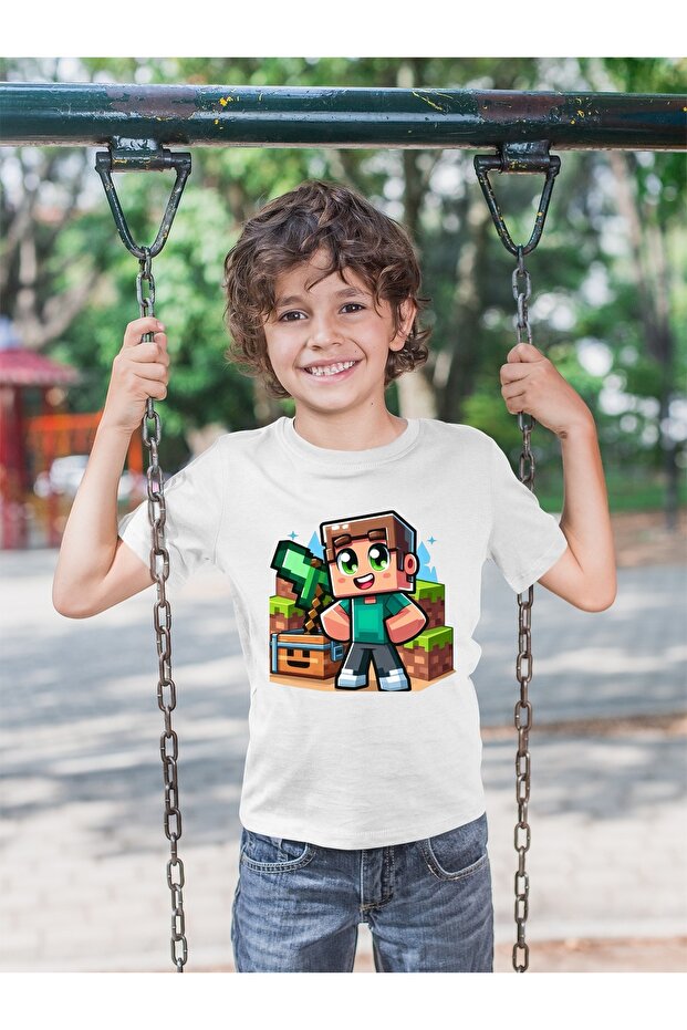 Children's Crew Neck Printed Short Sleeve T-Shirt