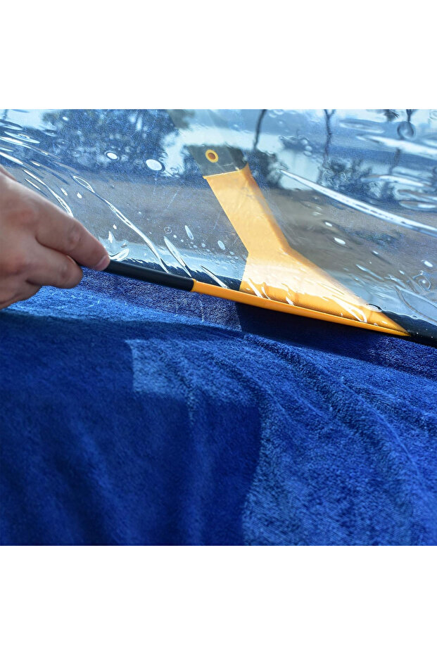 Multi-Function Durable Car Film Triangle Scraper and Snow Removal Tool with Long Handle 1 pcs - 5
