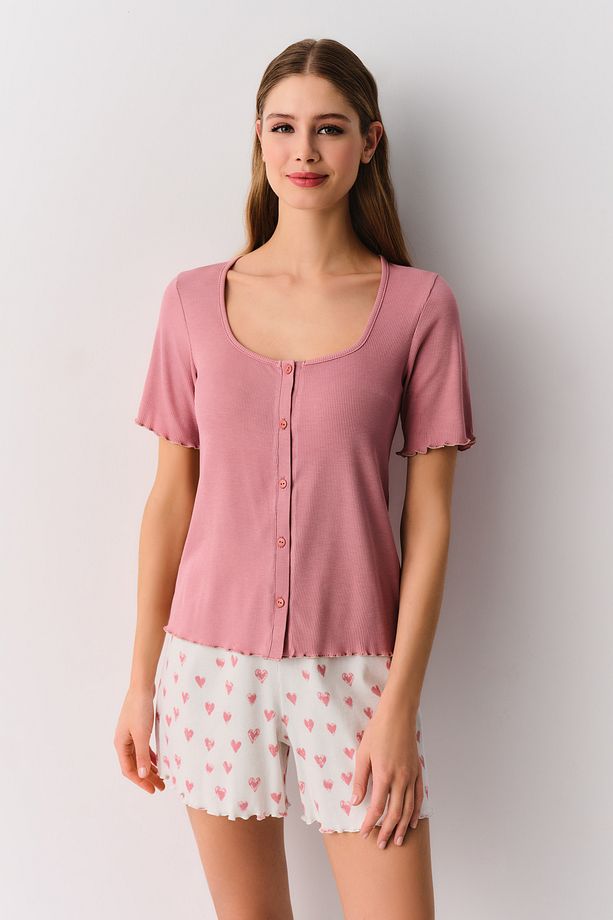 Soft Maskülen Şort Pijama Takımı - 1