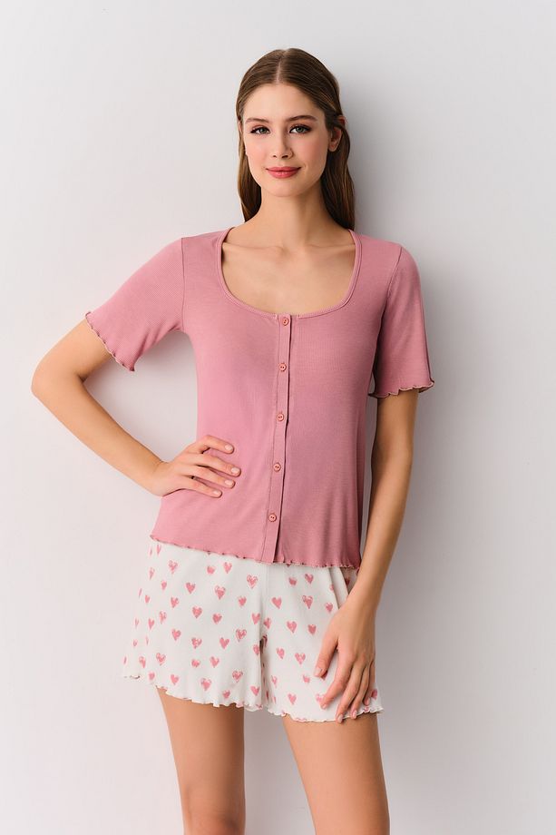 Soft Maskülen Şort Pijama Takımı - 2