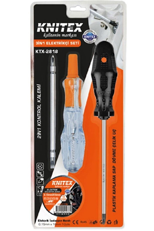 Electric control pen & screwdriver & electrical tape & plug-in screwdriver set with star and flat tip