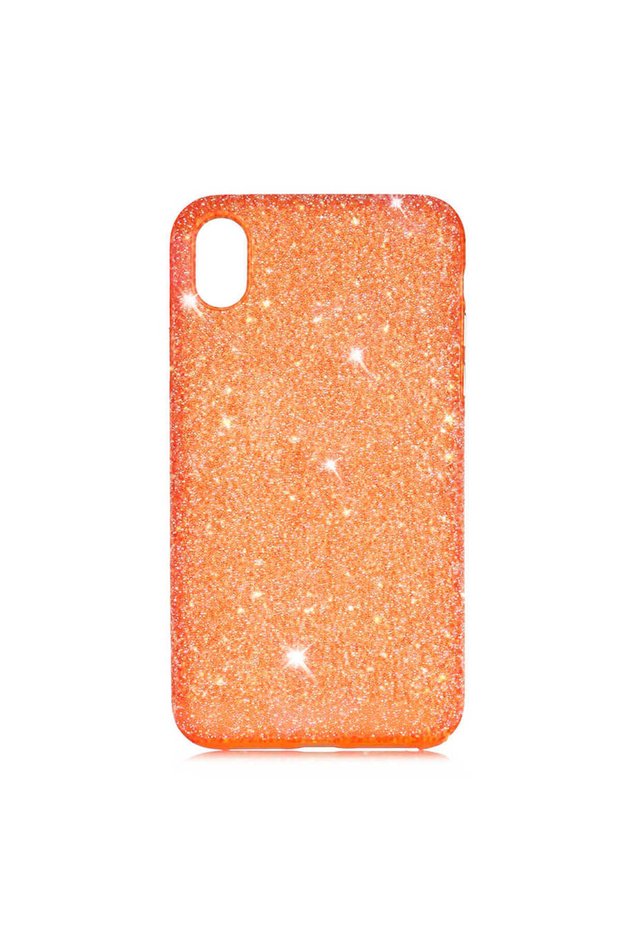 iPhone Xr 6.1 Compatible Case Silvery Protective Cover - Orange - T15277