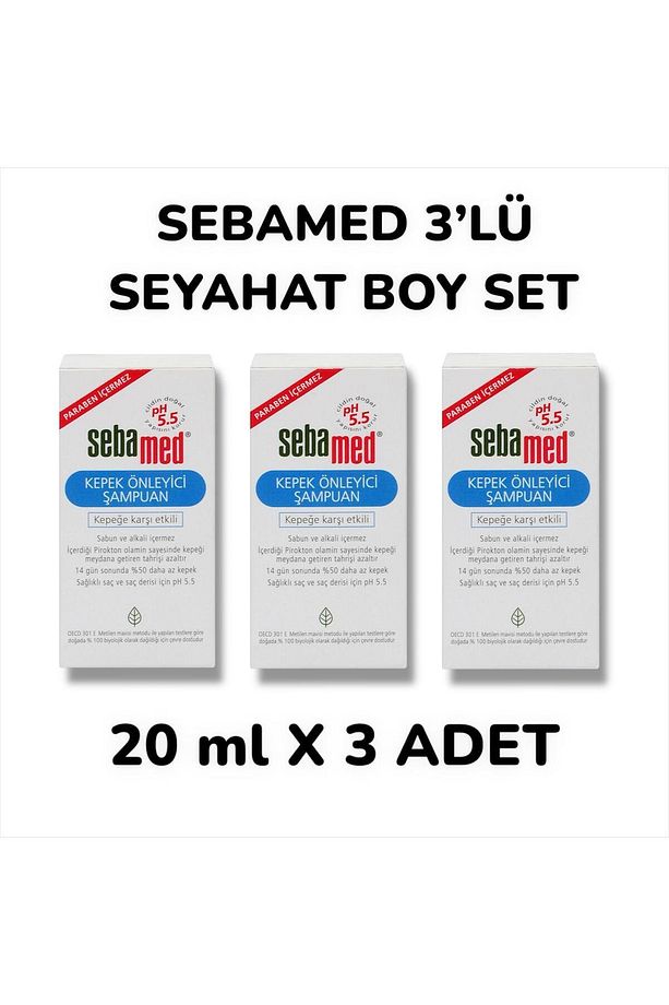 Kepek Önleyici Şampuan 3'lü Seyahat Boy Set, 20 ml X 3 Adet - 1