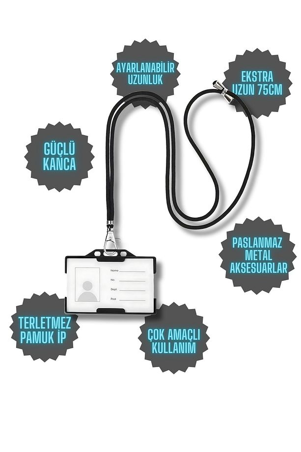 Tüm Telefon Modellerine Uyumlu Ayarlanabilir Montajı Kolay Sağlam Boyun ve Bilek Askı İpi Siyah - 6