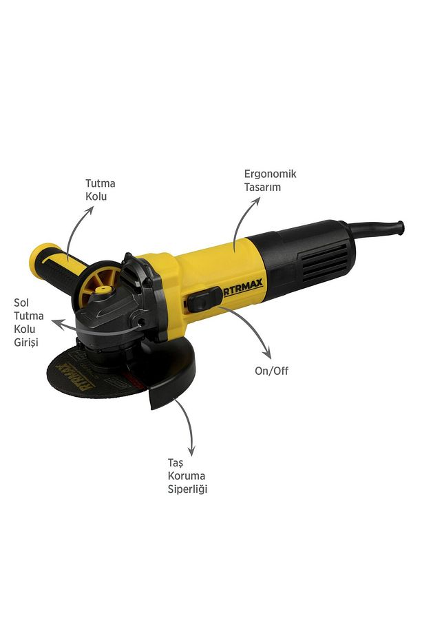 Rtm1080 Avuç Taşlama Makinası 115 Mm 750 W Devir Ayarlı - 3
