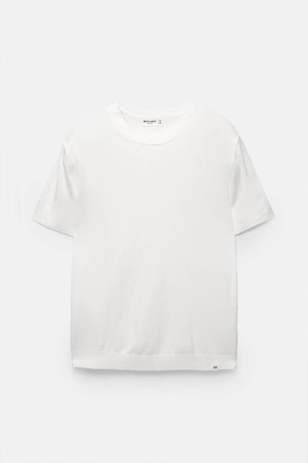 Kısa kollu triko t-shirt - 6