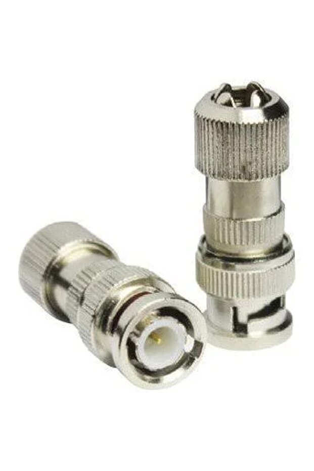 5li Bnc jack Gümüş Gri Cctv Kamera Bnc Konnektör 5 Adet - 3