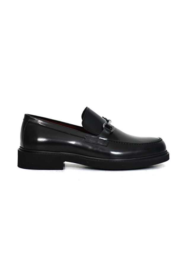 Genuine Leather Loafer Black Men's Shoes Eva Sole - 2000