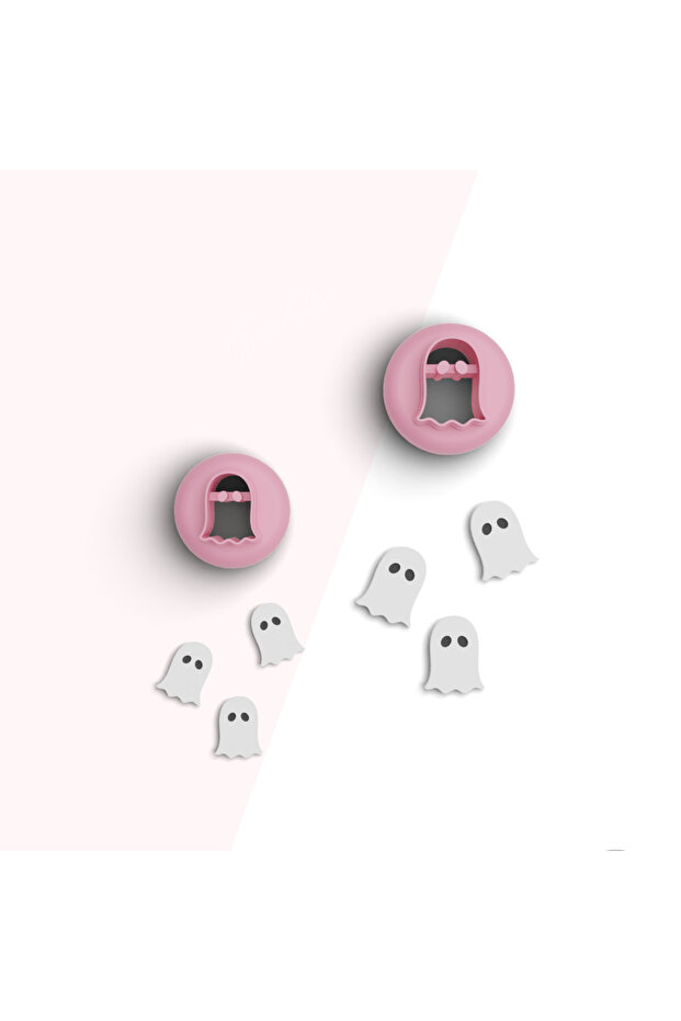 قالب قطع طين بوليمر صغير من Ghost، قوالب مجوهرات، قوالب بسكويت، قالب طين سيراميك، رقم: 285