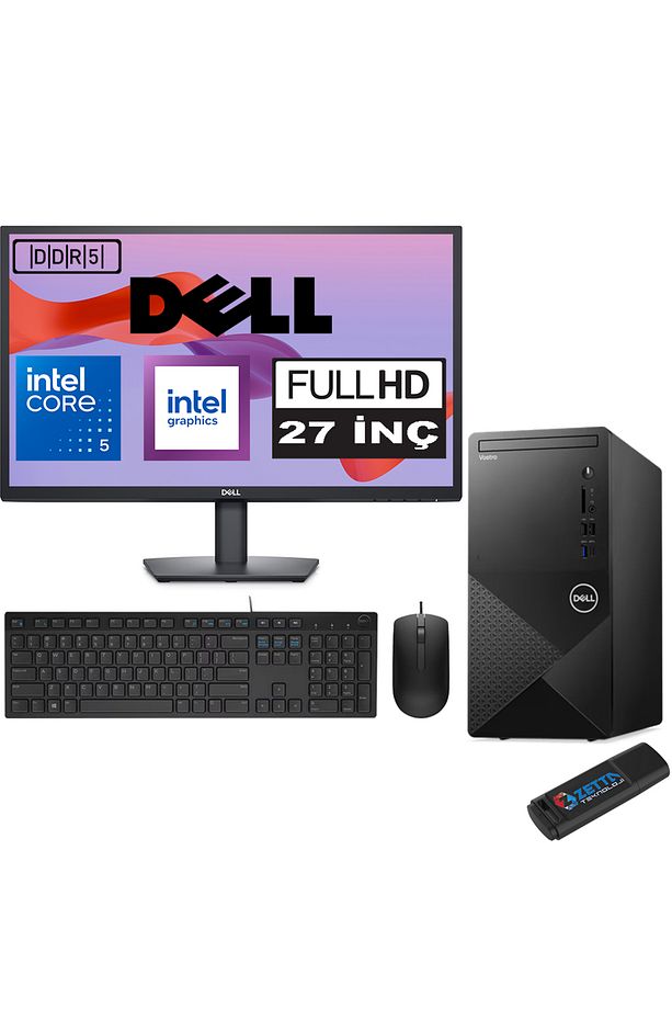 Vostro 3030 mtI5 12400 16GB Ddr5 1tb SSD 27" Fhd Ubuntu 27N3030I5EMEAU08+ZETTAUSB - 1