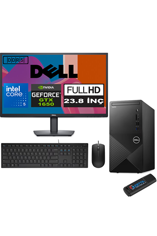 Vostro 3030 mt I5 12400 96GB Ddr5 2tb SSD 23.8" Fhd Ubuntu GTX1650-4GB 23N3030I5GTX1650U04+ZETTAUSB - 1