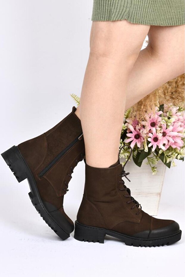 Z1364 Kadın Postal Deri Bot - 1