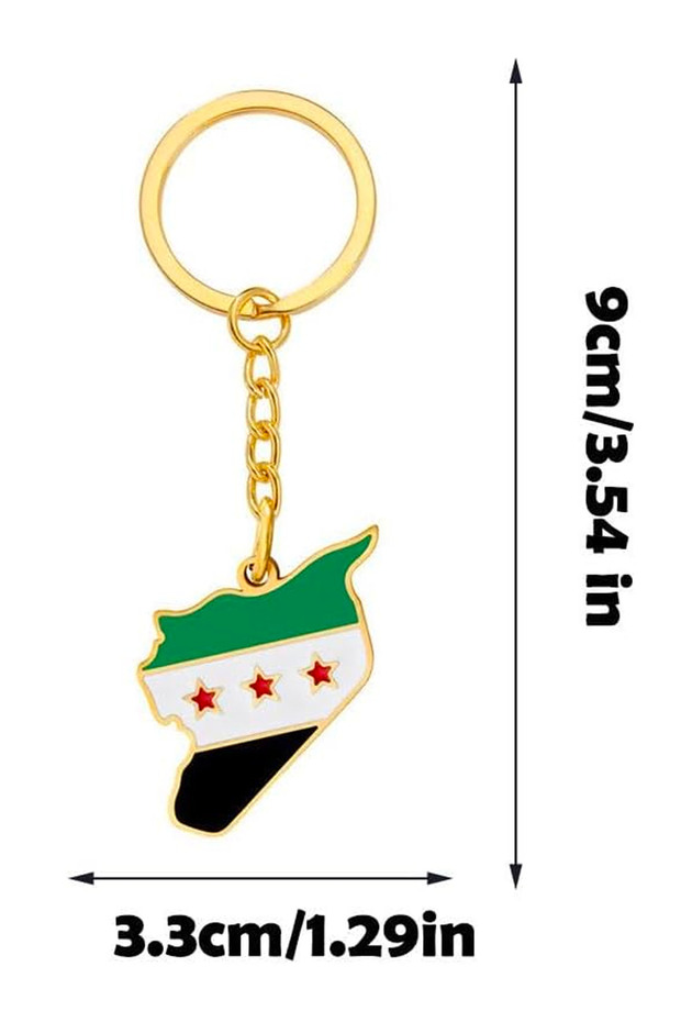 Syria Map - Keyed Flag, Gift - 3