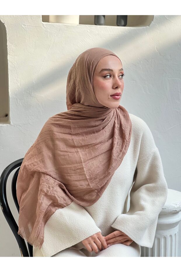 bambu vizon rengi şal - 3