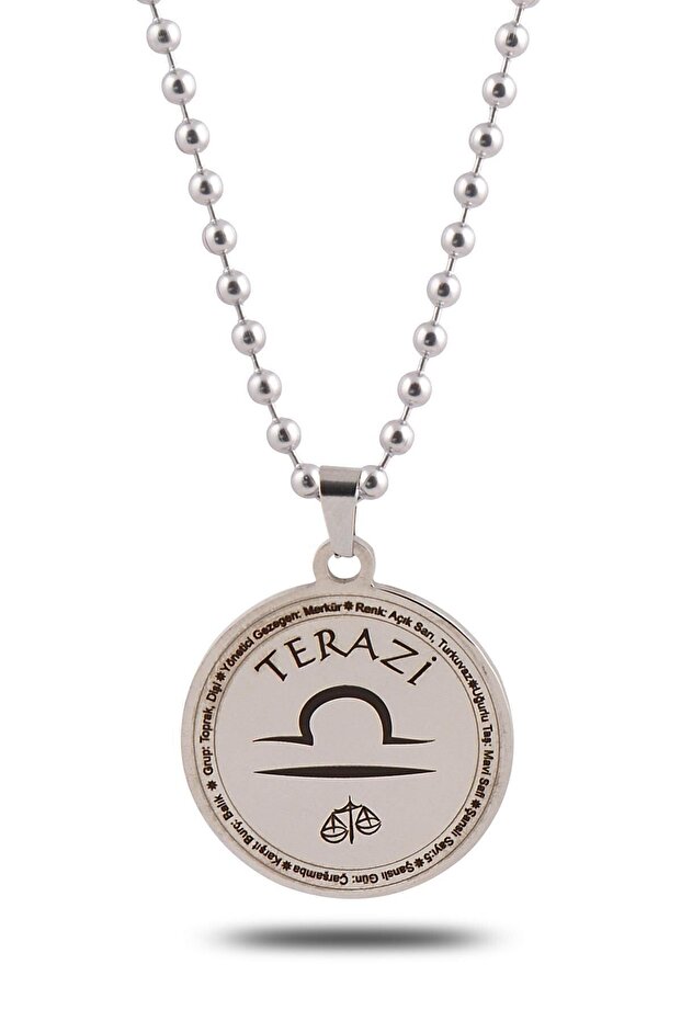Men's Steel Necklace - Zodiac Engraved Men's Necklace
