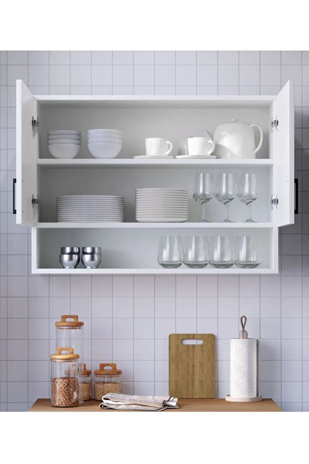 Mini mutfak dolabı MDF 80cm üst modül - 2