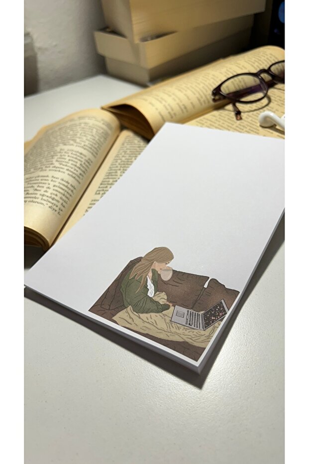 Film Notepad Pull-Out Notebook, Glue Memo Pad, A5 Notebook, Unlined Notebook Notepad - 5