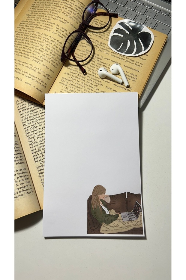 Film Notepad Pull-Out Notebook, Glue Memo Pad, A5 Notebook, Unlined Notebook Notepad - 2