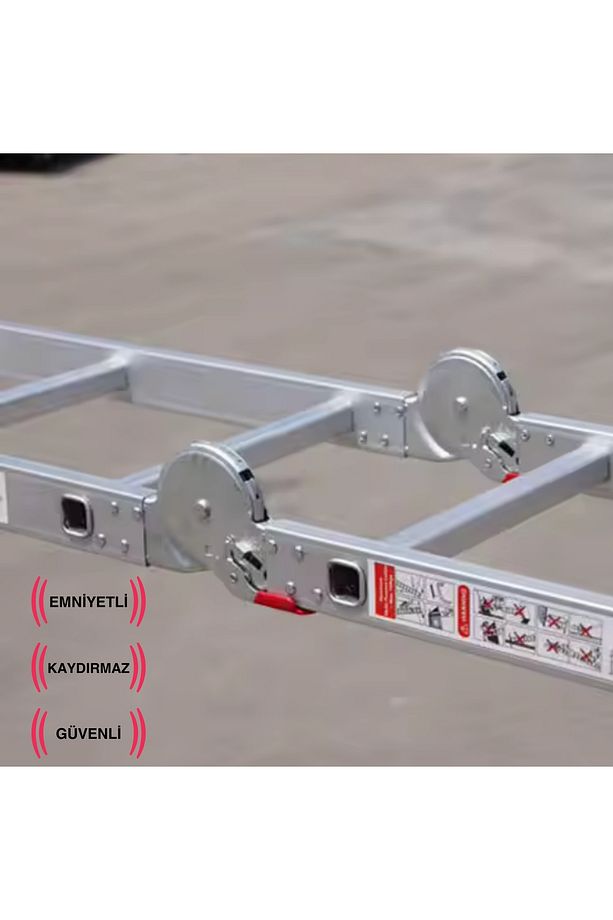 Platformlu 4,56 Metre - 16 Basamaklı Akrobat Merdiven - Kalın Profil - 7