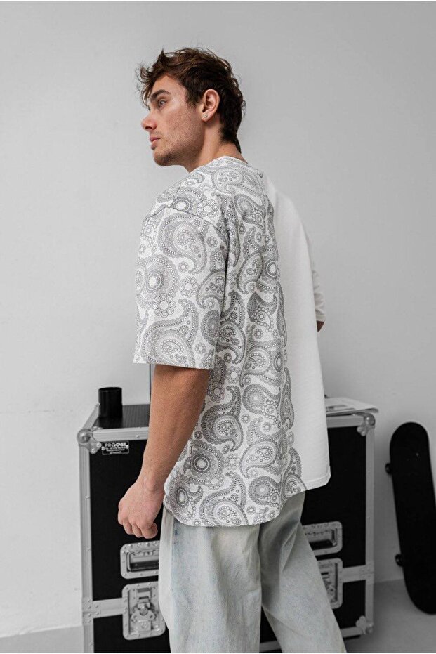 Desenli Unisex Oversize Tshirt - 6