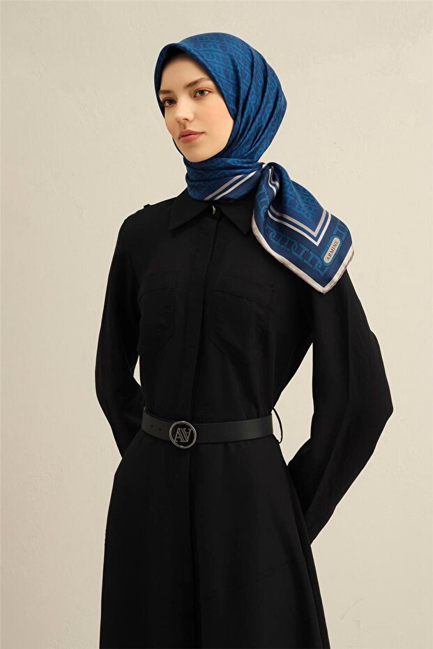 وشاح كلاسيكي منقوش سيفت حرير تويل 9301D 85