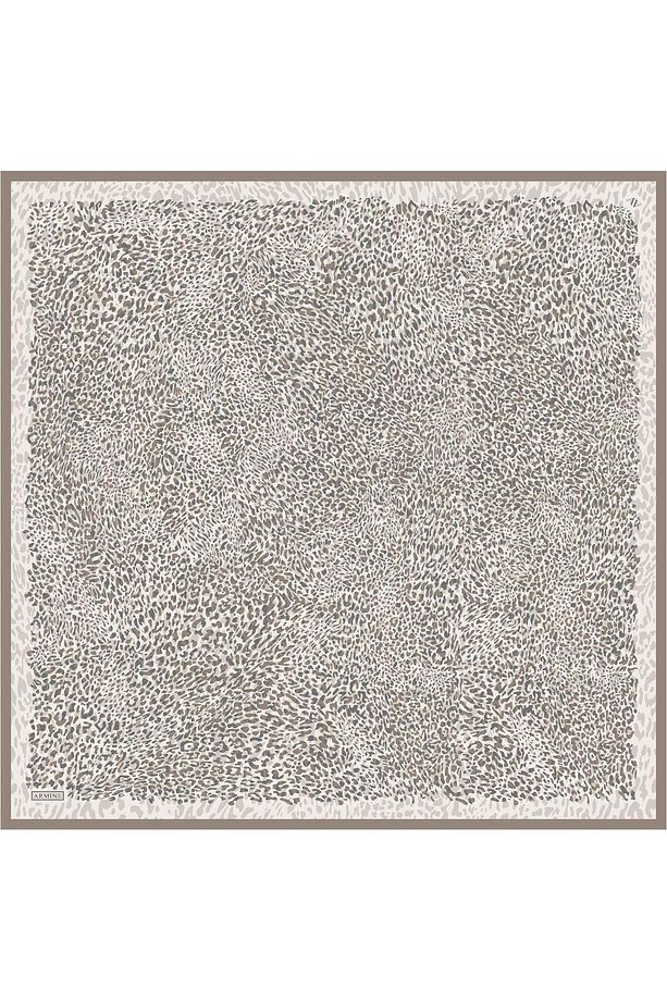 Desenli Saf Ipek Twill Eşarp 9352- 05 - 5