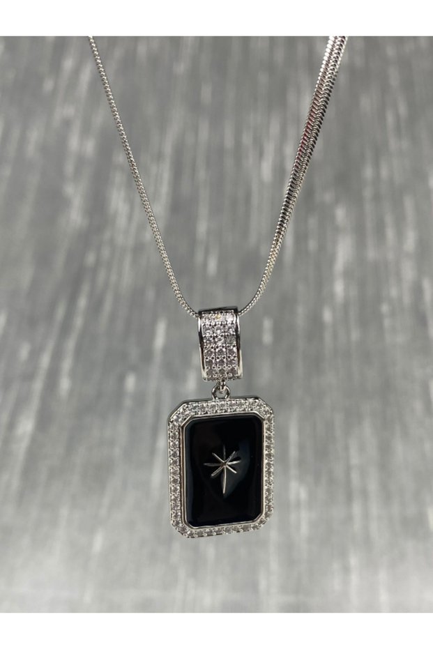 Italian Chain Çağla Şikel Polar Star Necklace Zircon Stone Tarnish-Free Guaranteed Steel Necklace