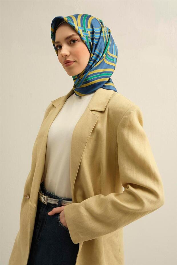 وشاح كلاسيكي منقوش سيفت حرير تويل 9333D 80