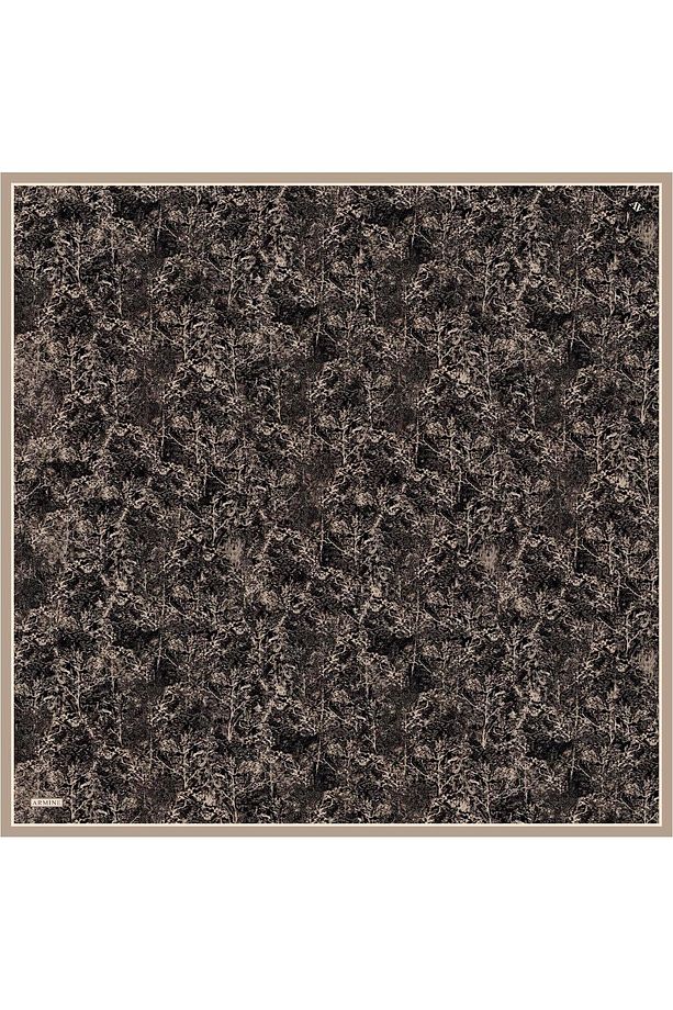 Desenli Saf Ipek Twill Eşarp 9311- 04 - 5