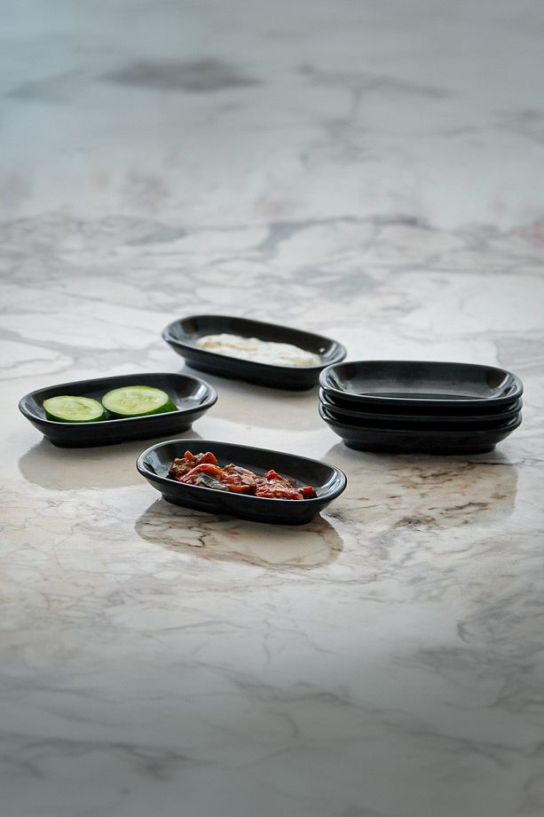 Gözde Küçük Kayık Tabak 6'lı (12X7 CM) - Kırılmaya Dayanıklı Kahvaltı, Çerezlik Ve Sunum Tabağı - 5