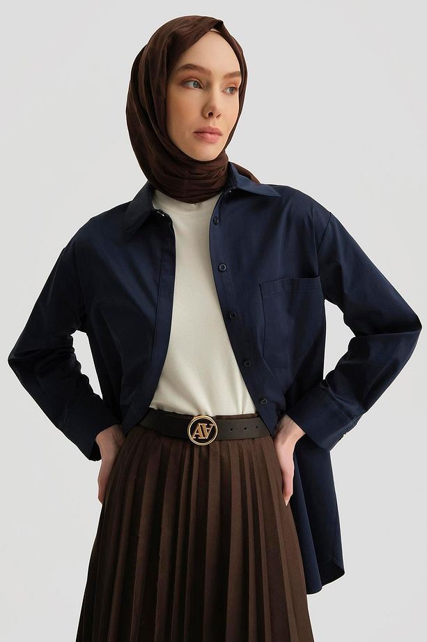 Varak Baskılı Tunik 25y4601 Lacivert - 3