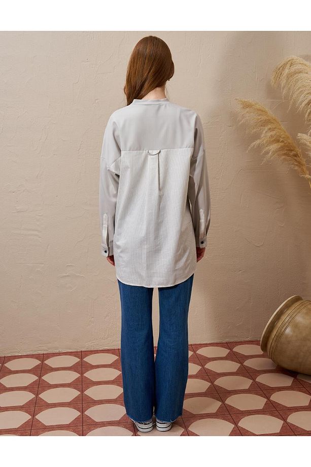 Sloganlı Sweatshirt Gri - 5