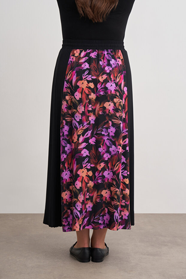 Piliseli Garnili Desenli Etek - 6