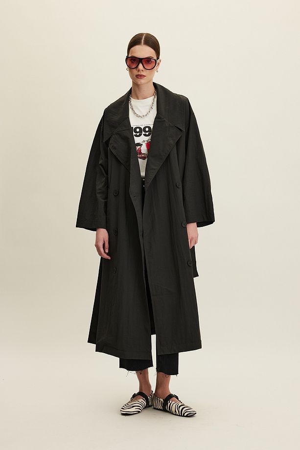 JUDE OVERSIZE TRENÇKOT ANTRASİT - 2