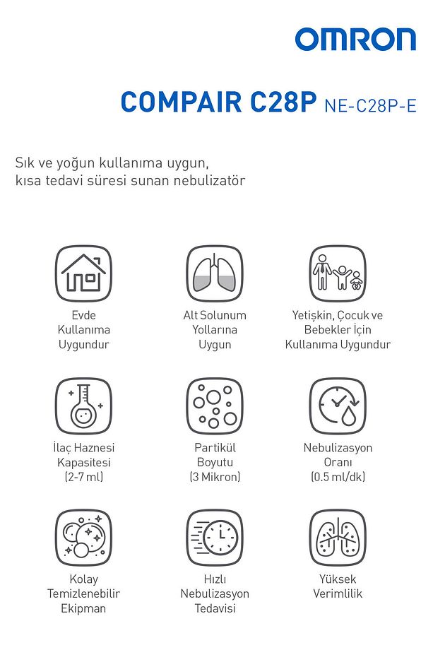 C28P, Hızlı Tedavi Süresi Sunan, Dayanıklı Nebulizatör - 3