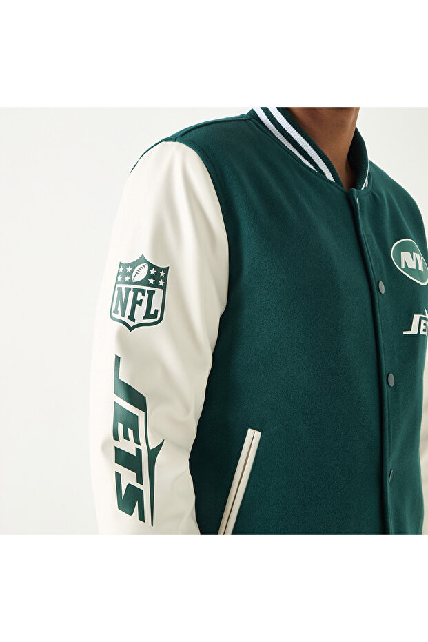 The New York Jets Print Button Through Jacket With Pockets - 4