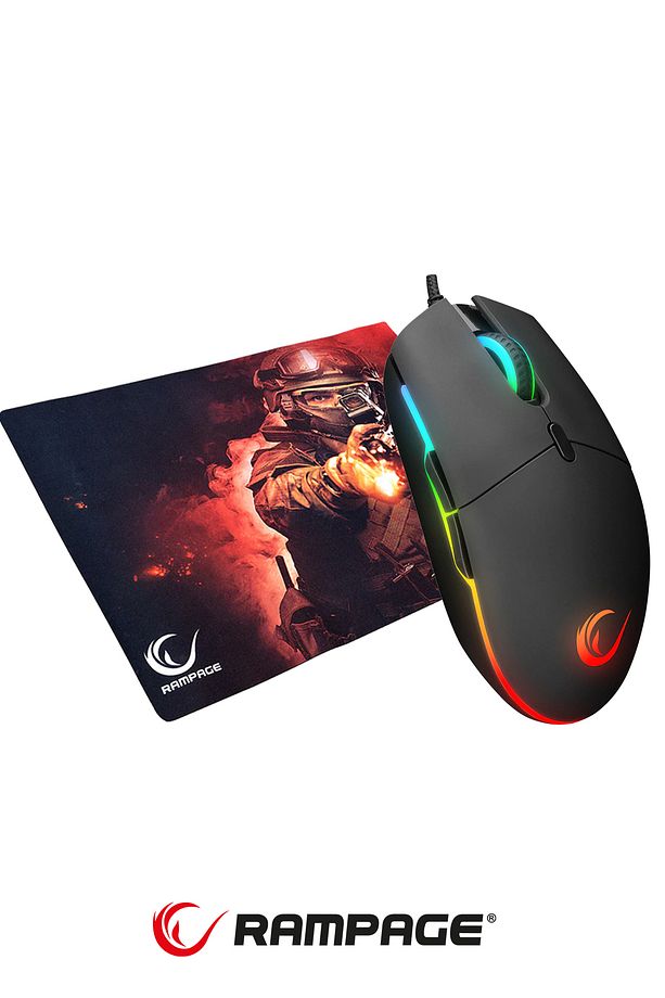 Smx-r63 Rgb Oyuncu Mouse & Bygamex 25x35cm Mousepad 2li Set - 1
