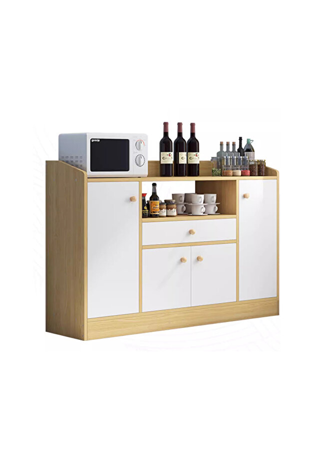 خزانة مطبخ متعددة الوظائف بتصميم عصري بسيط وخزانة تخزين - 1