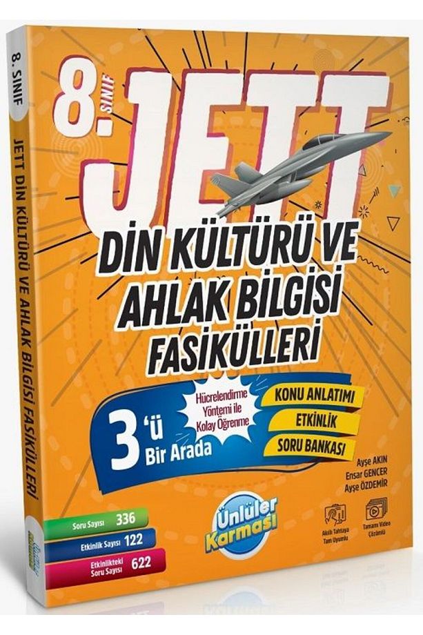 Ünlüler 8. Sınıf Din Kültürü ve Ahlak Bilgisi JETT Soru Fasikülleri Ünlüler Yayınları - 1