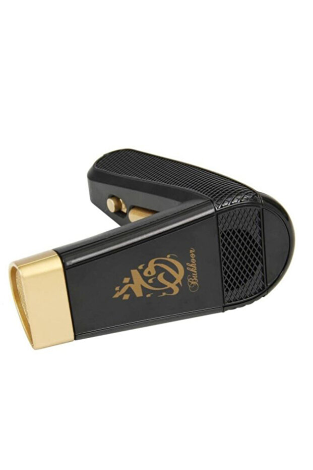 مبخرة محمولة بمنفذ USB باللون الأسود/الذهبي 11.5×5×11.5 سم