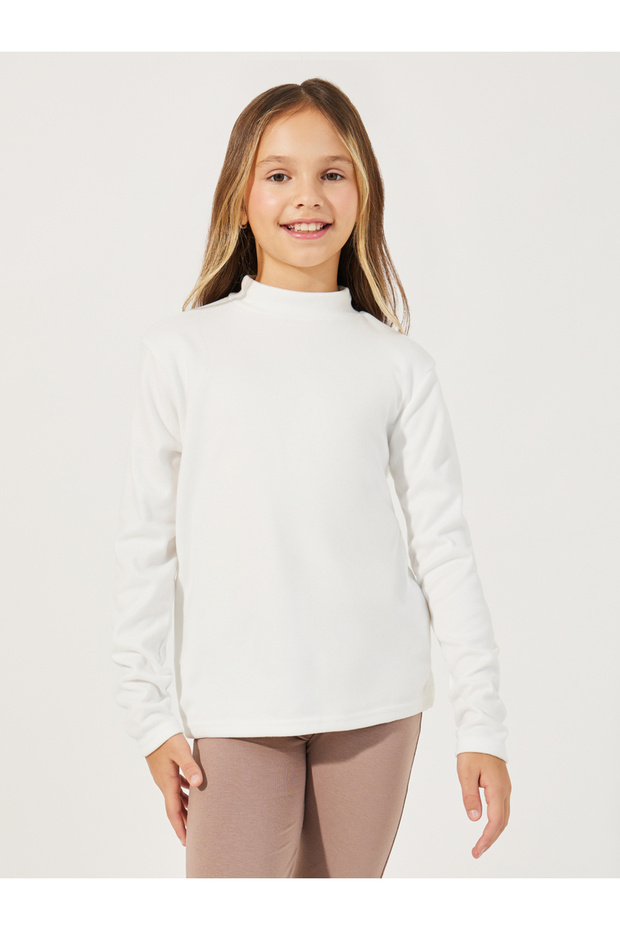 Solid High Neck Long Sleeves T-Shirt