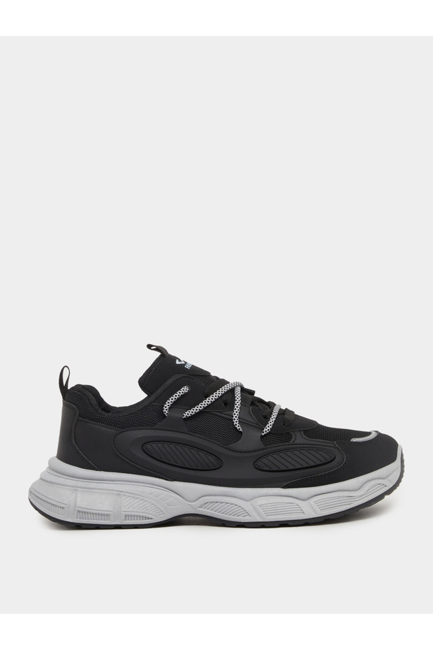 Textured Chunky Sole Lace Up Sneakers
