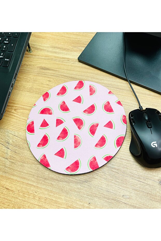 Watermelon Design Oval Mouse Pad - 1