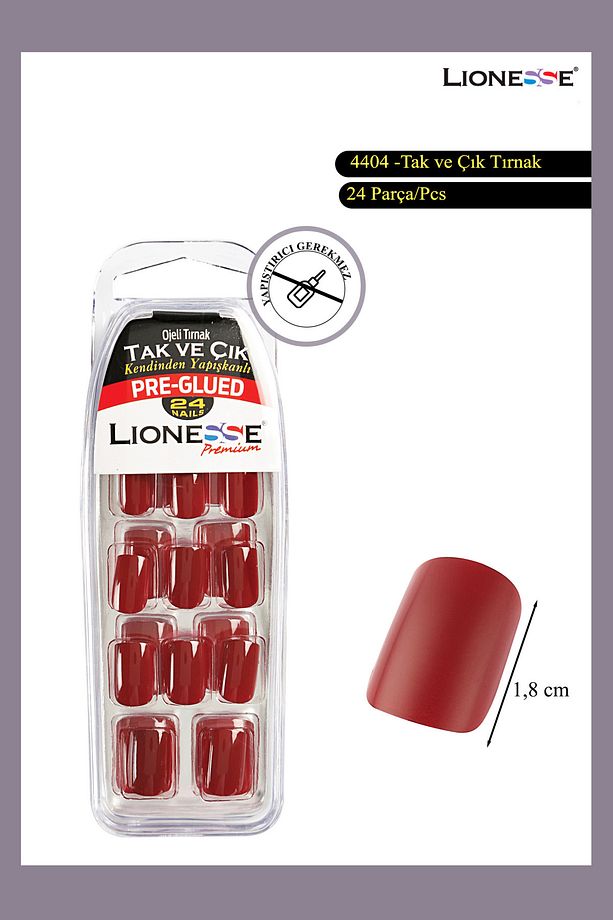 Tak &çık Tırnak 4404 - Kendinden Yapışkanlı , Ojeli , 24'lü , Yapıştırıcı Gerektirmez - 1