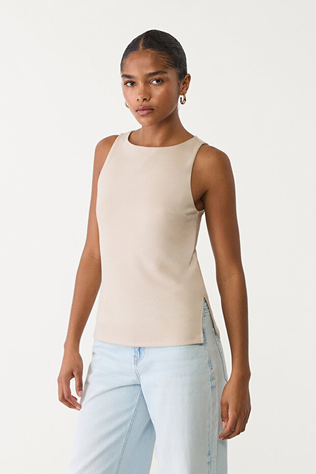 Interlock boat neck top - 1